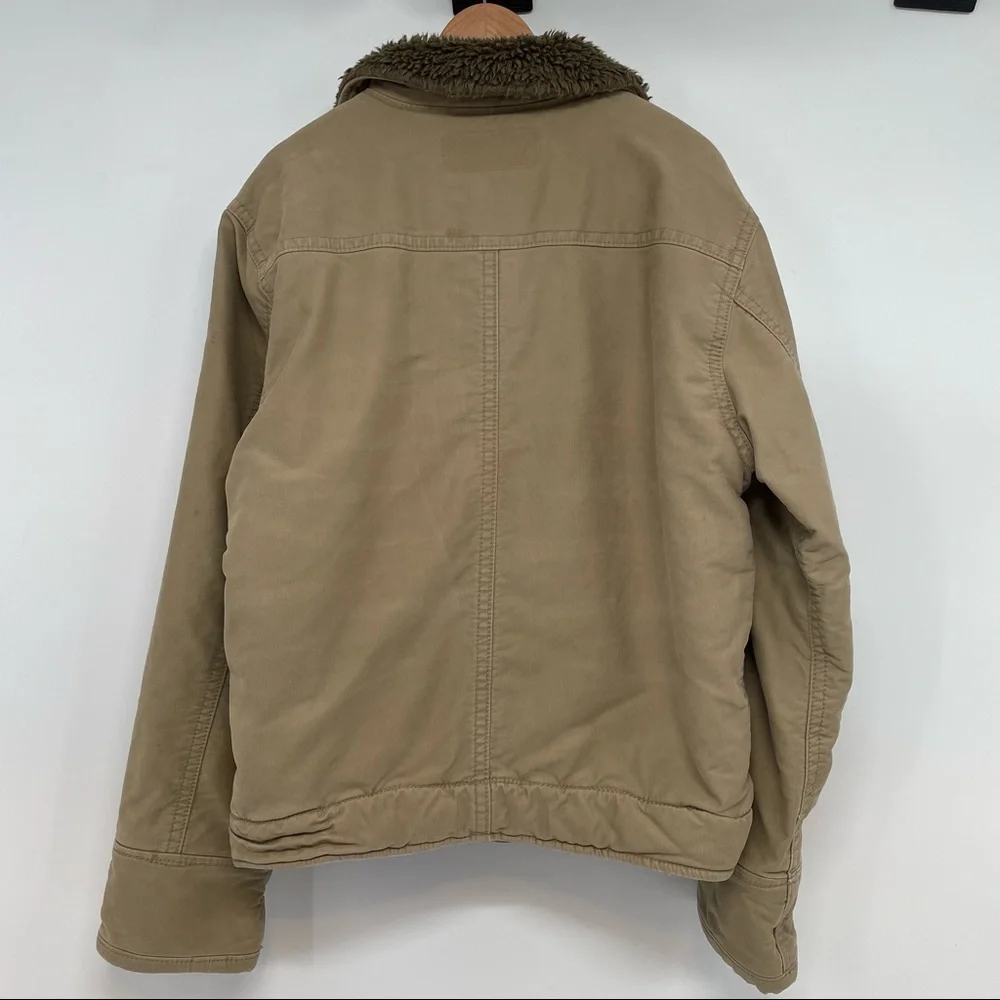 Vintage Abercrombie & Fitch Adirondack Sherpa Lined Work Jacket Coat Mens Medium - Picture 2 of 12